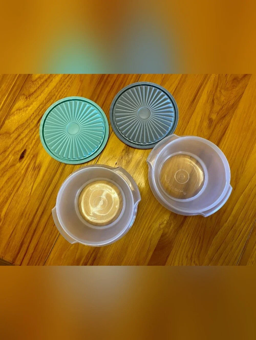 Vintage Tupperware Storage Containers 812-58 Almond Cream Pitcher 1414-14